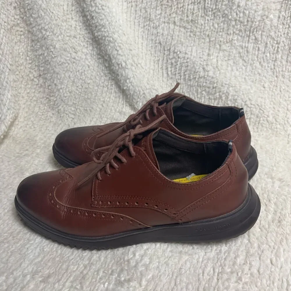 Cole Haan Men's Brown Leather Oxfords